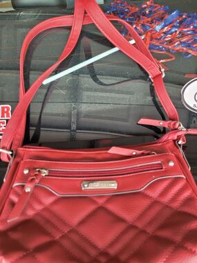 Rosetti Handbag Purse Red Burgundy